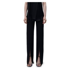Jonathan Simkhai Ariah Front Split Hem Pants Black 8